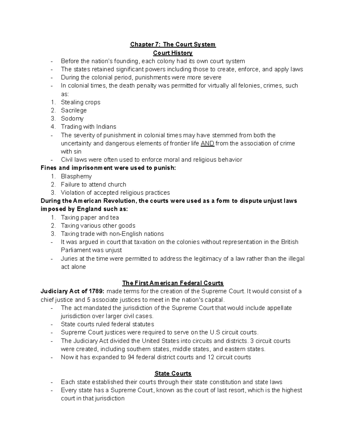 Intro To Criminal Justice Chapters 7-9 - Chapter 7: The Court System ...