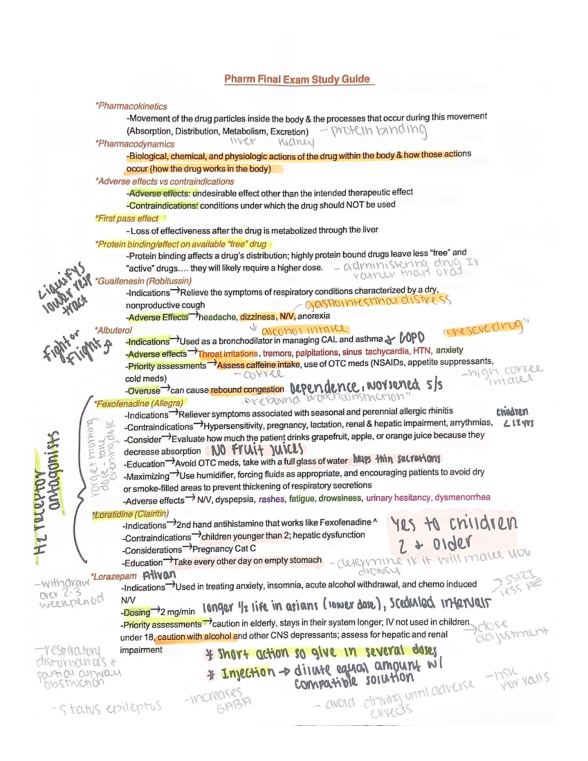 Pharm Final Exam Study Guide - administering drug IV rather than oral ...
