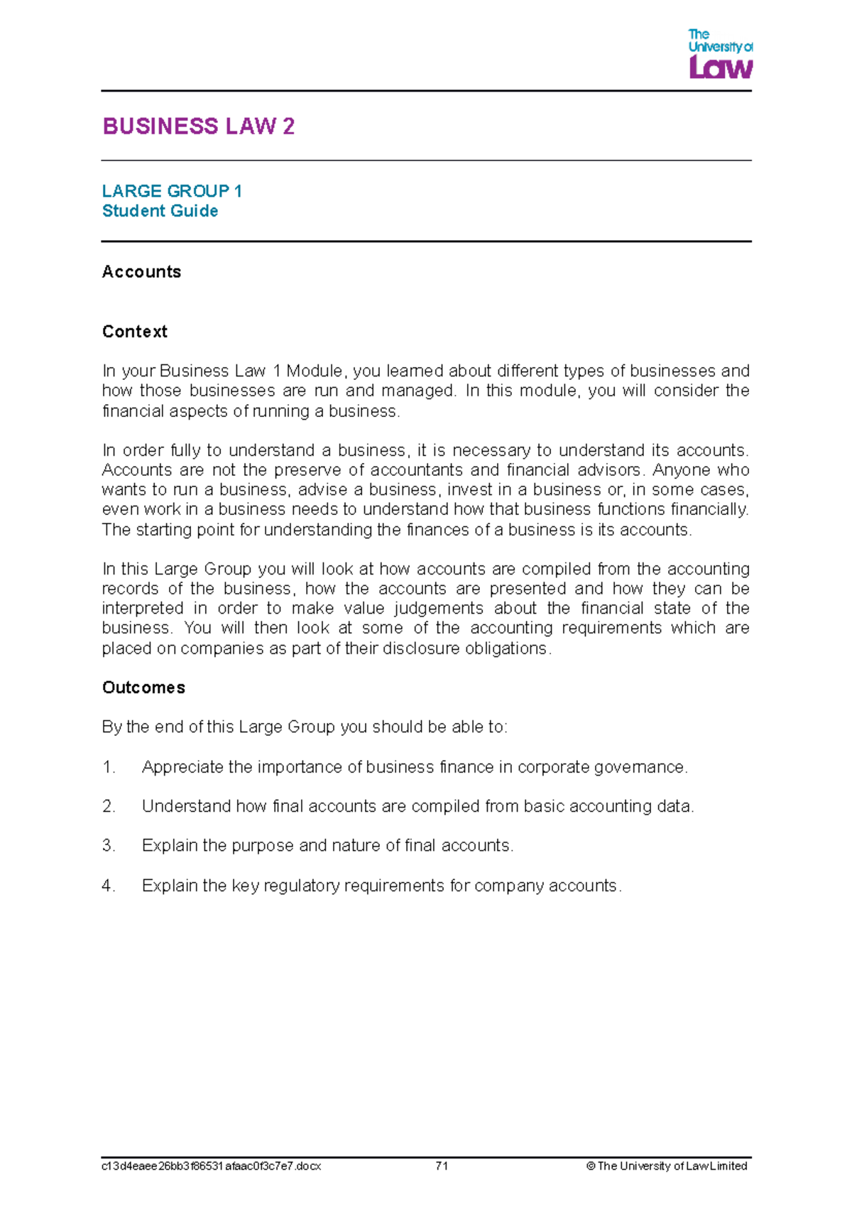 Large Group 1 (Business Law 2) - BUSINESS LAW 2 LARGE GROUP 1 Student ...