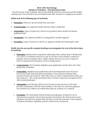 Module 21 Notes: Symbiosis & Microbial Interactions - Module 21 Notes ...