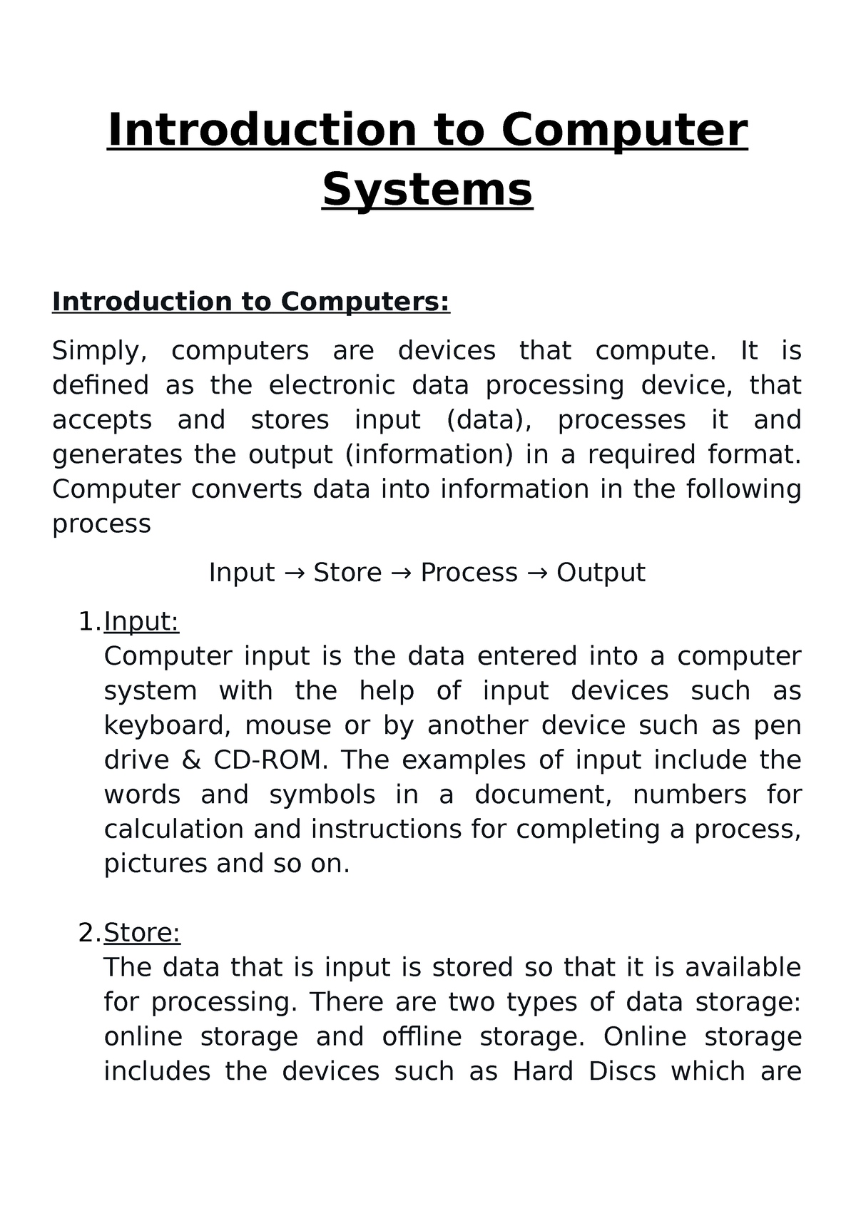 define computer system essay