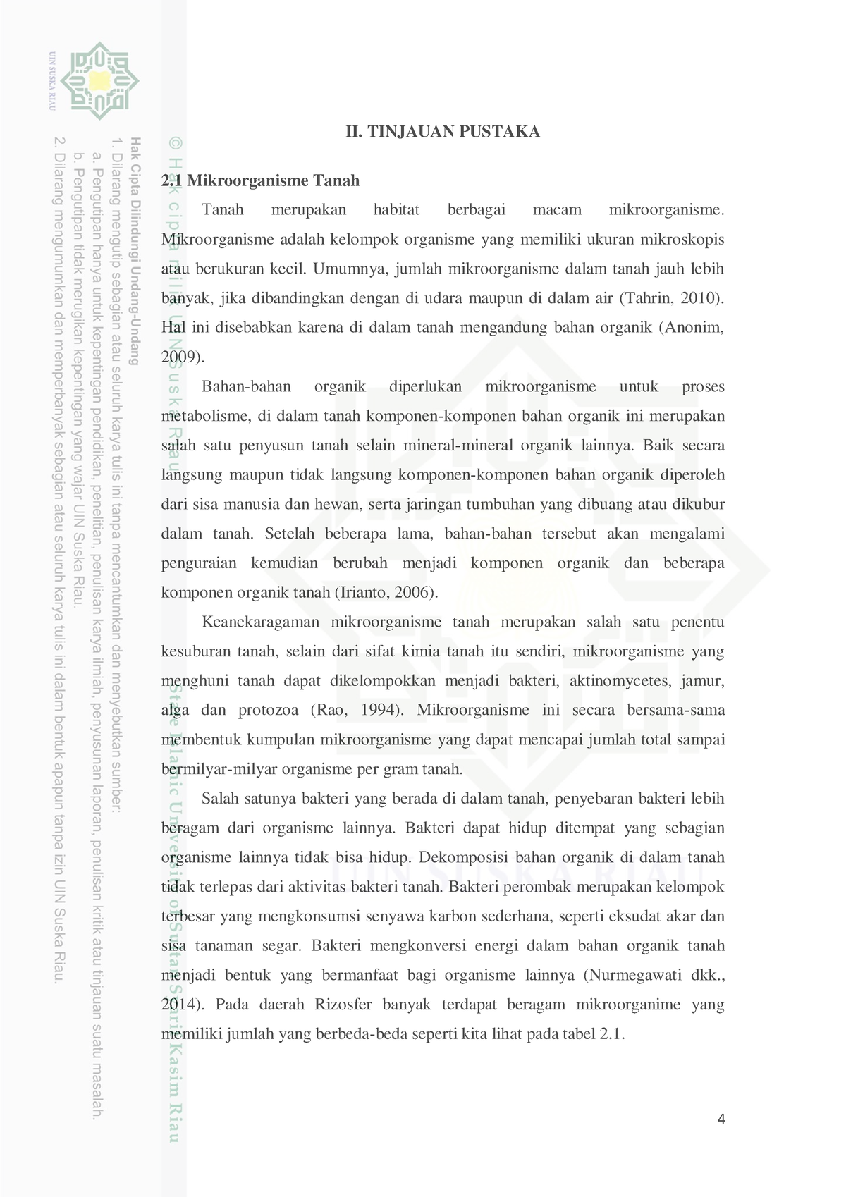 7. BAB II - I'am Student - II. TINJAUAN PUSTAKA 2 Mikroorganisme Tanah ...