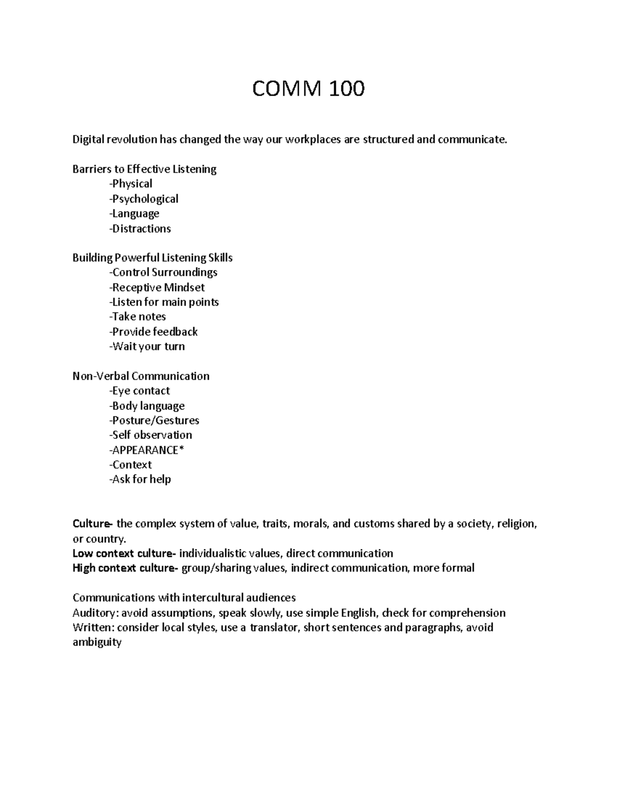COMM100notes - Notes - COMM 100 Digital revolution has changed the way ...