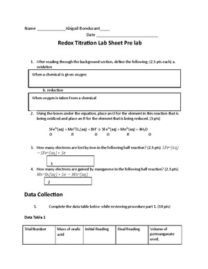 lab titration assignment