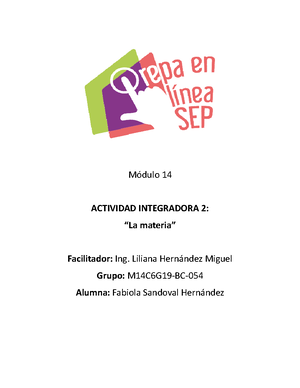 Sandoval Hernandez Fabiola M14S3AI5 - Módulo 14 Actividad Integradora 5 ...