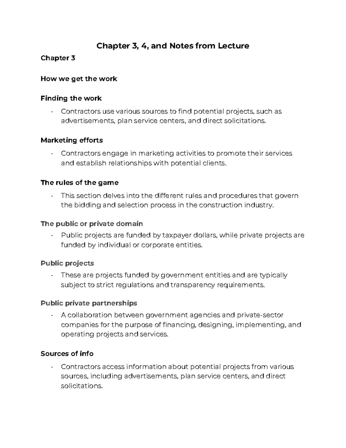 Chapter 3 and 4 - Chapter 3, 4, and Notes from Lecture Chapter 3 How we ...