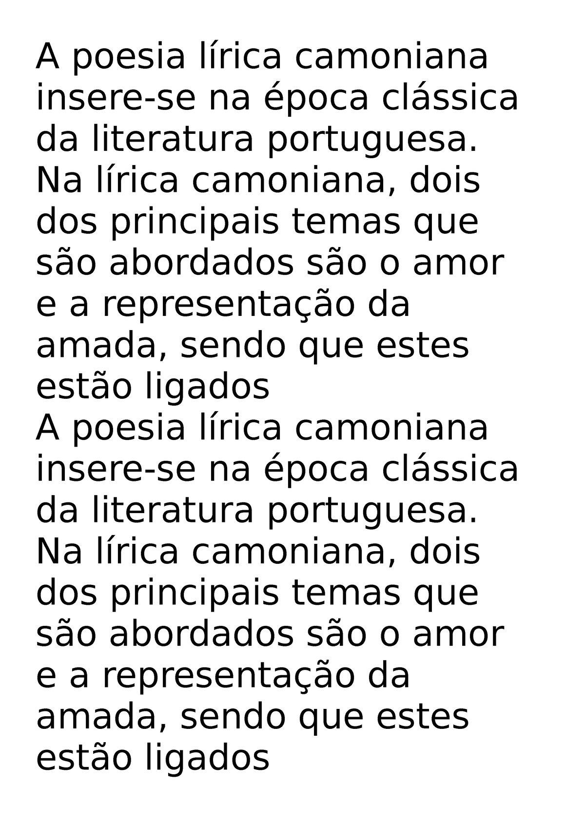 A Poesia Lírica Camoniana Texto Expositivo Insere Se Na época Clássica Da Literatura 4141