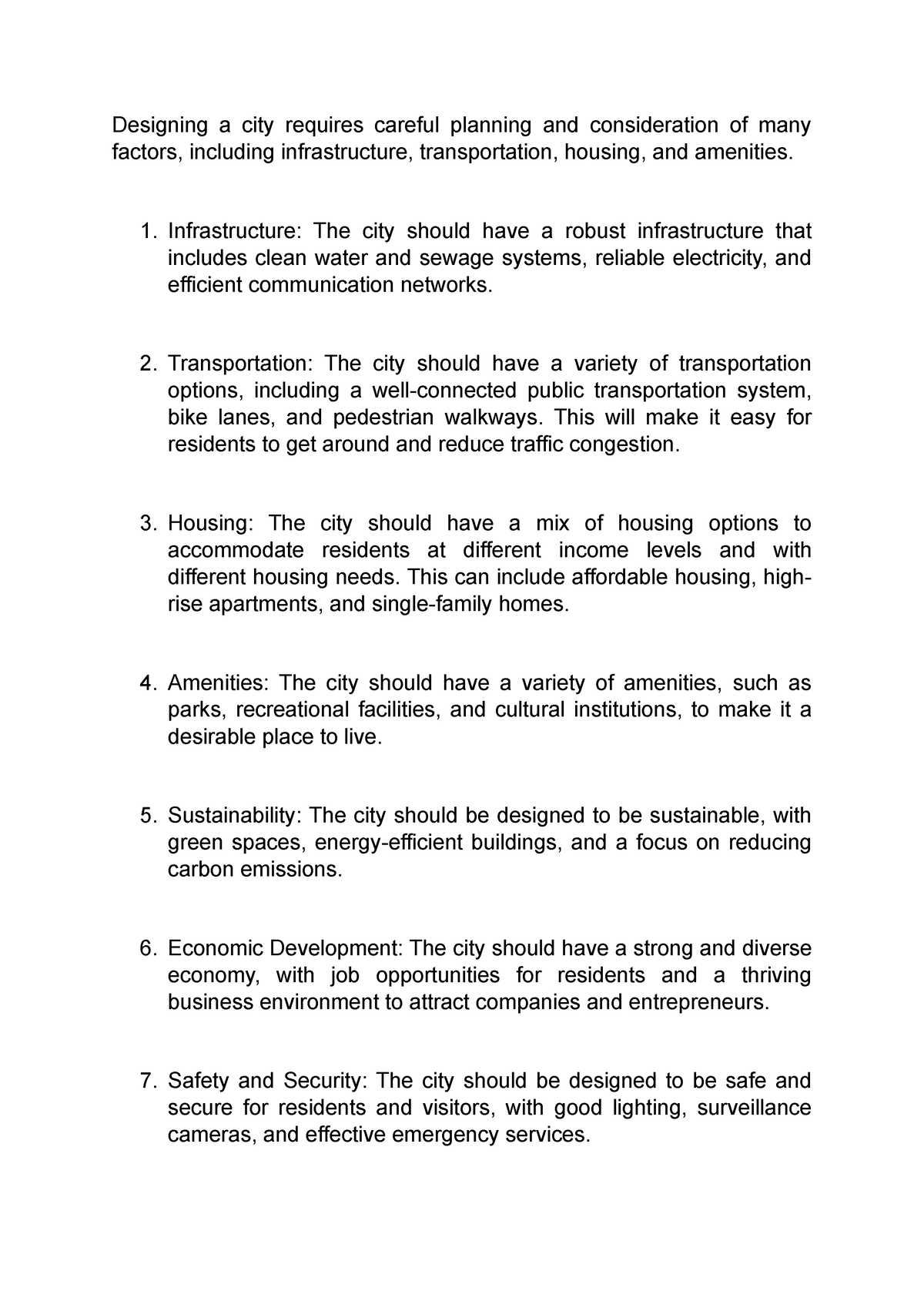 essay about infrastructure development