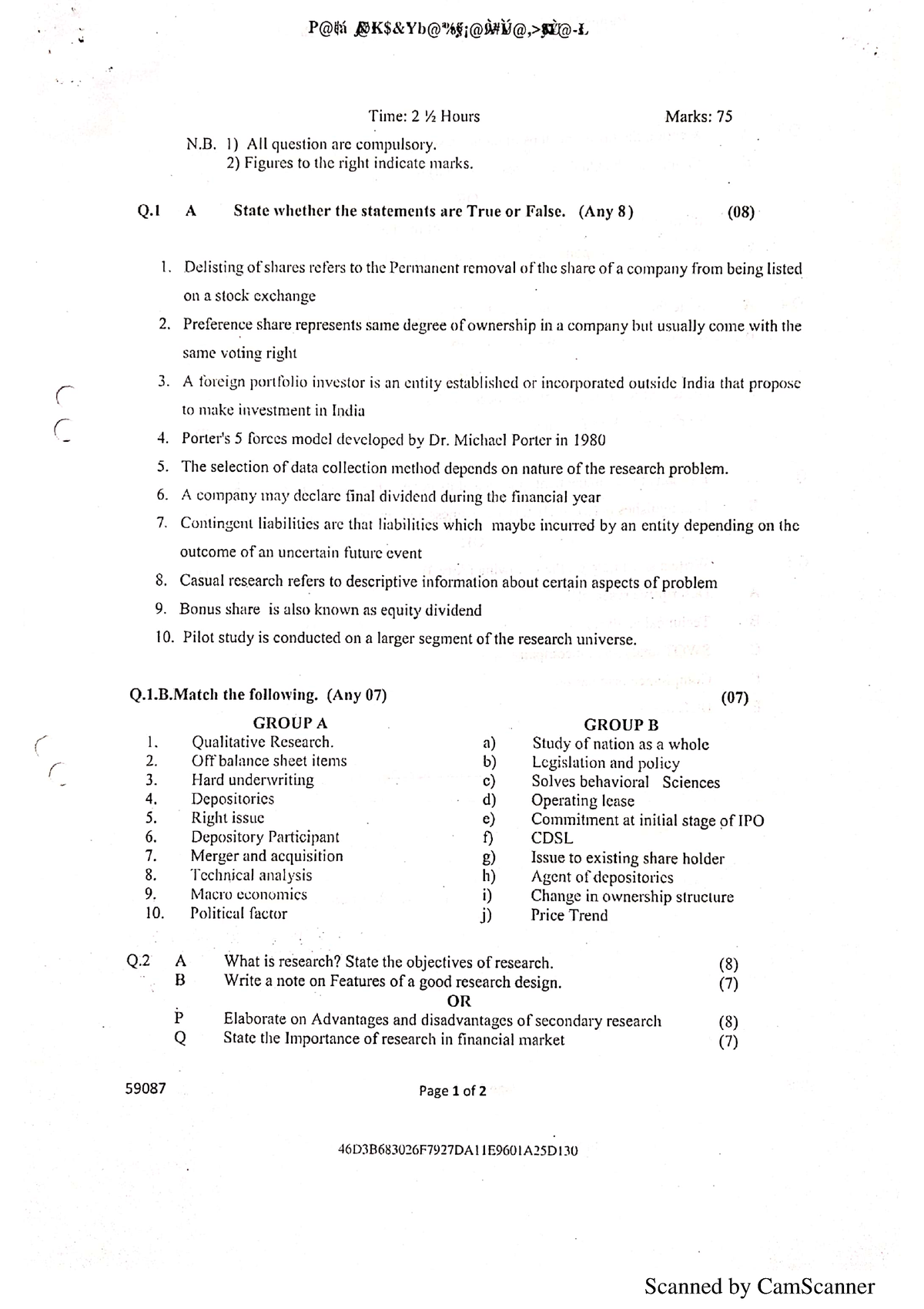 equity research mcq questions and answers pdf