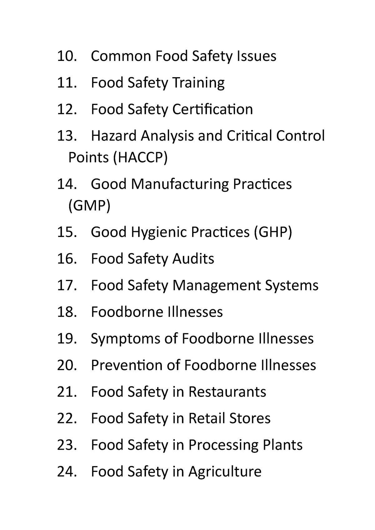 research on food safety issues in your area brainly