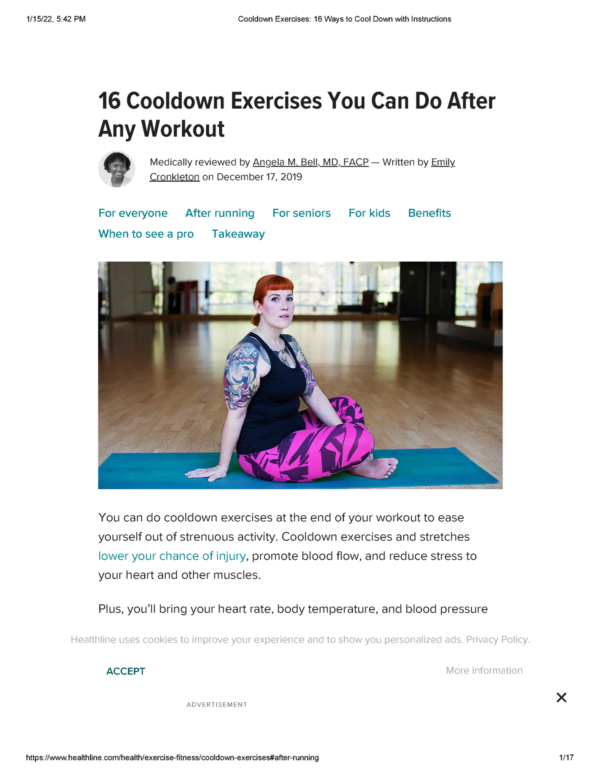 Cooldown Exercises 16 Ways to Cool Down with Instructions