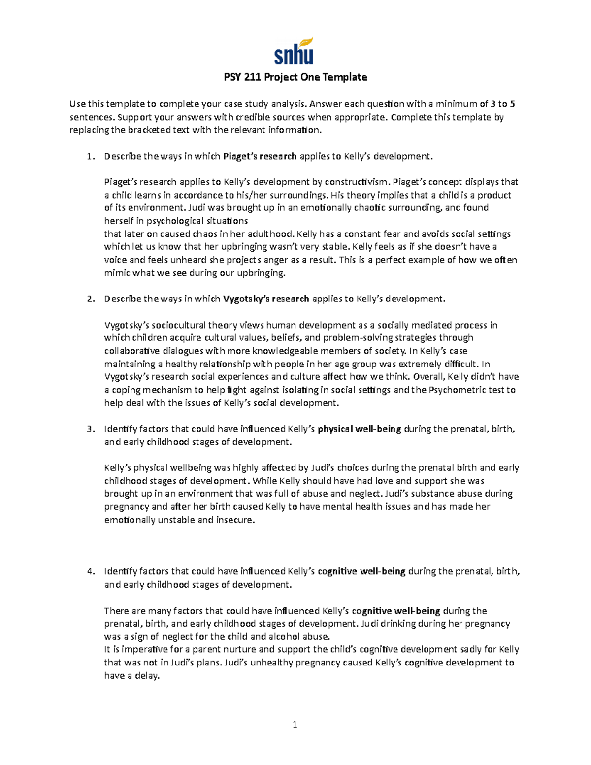 PSY 211 Project One Template PSY 211 Project One Template Use this PSY 211 Project One Template PSY 211 Project One Template Use this