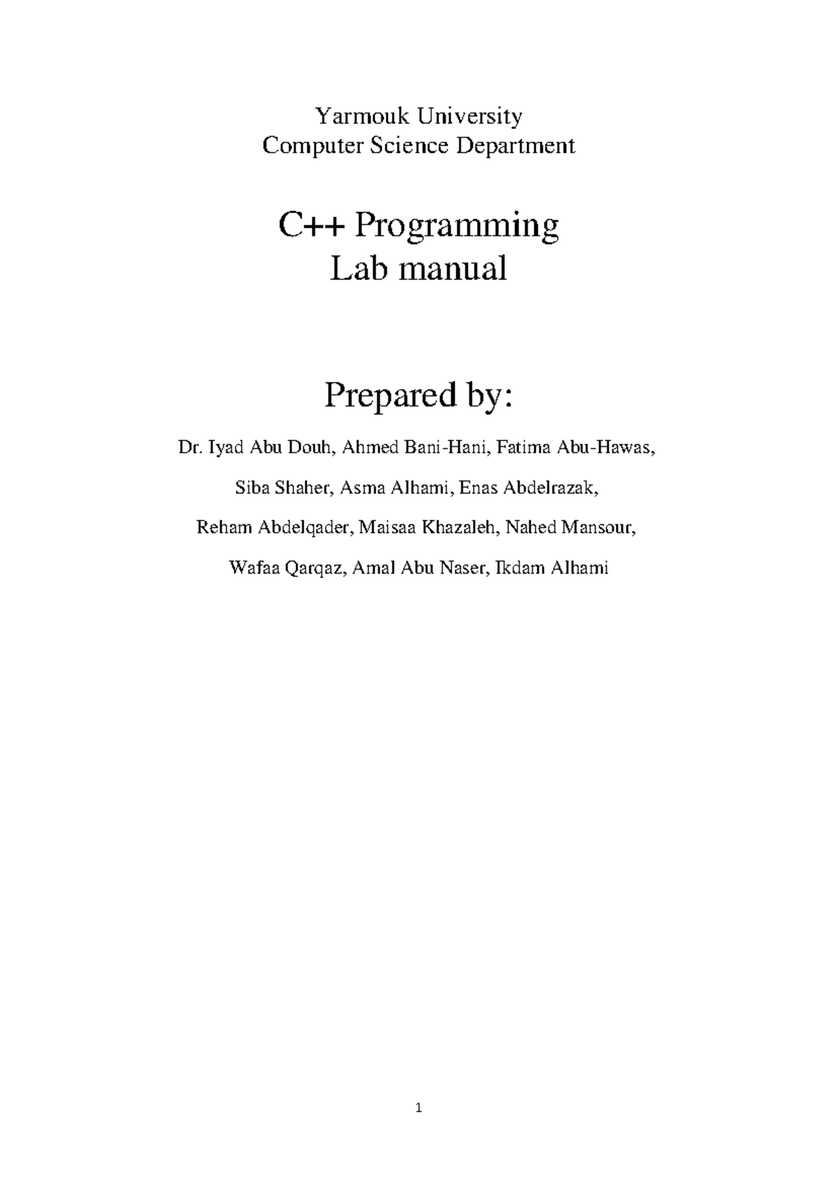 C Programming Lab manual Next lab session discussed how to create a ...
