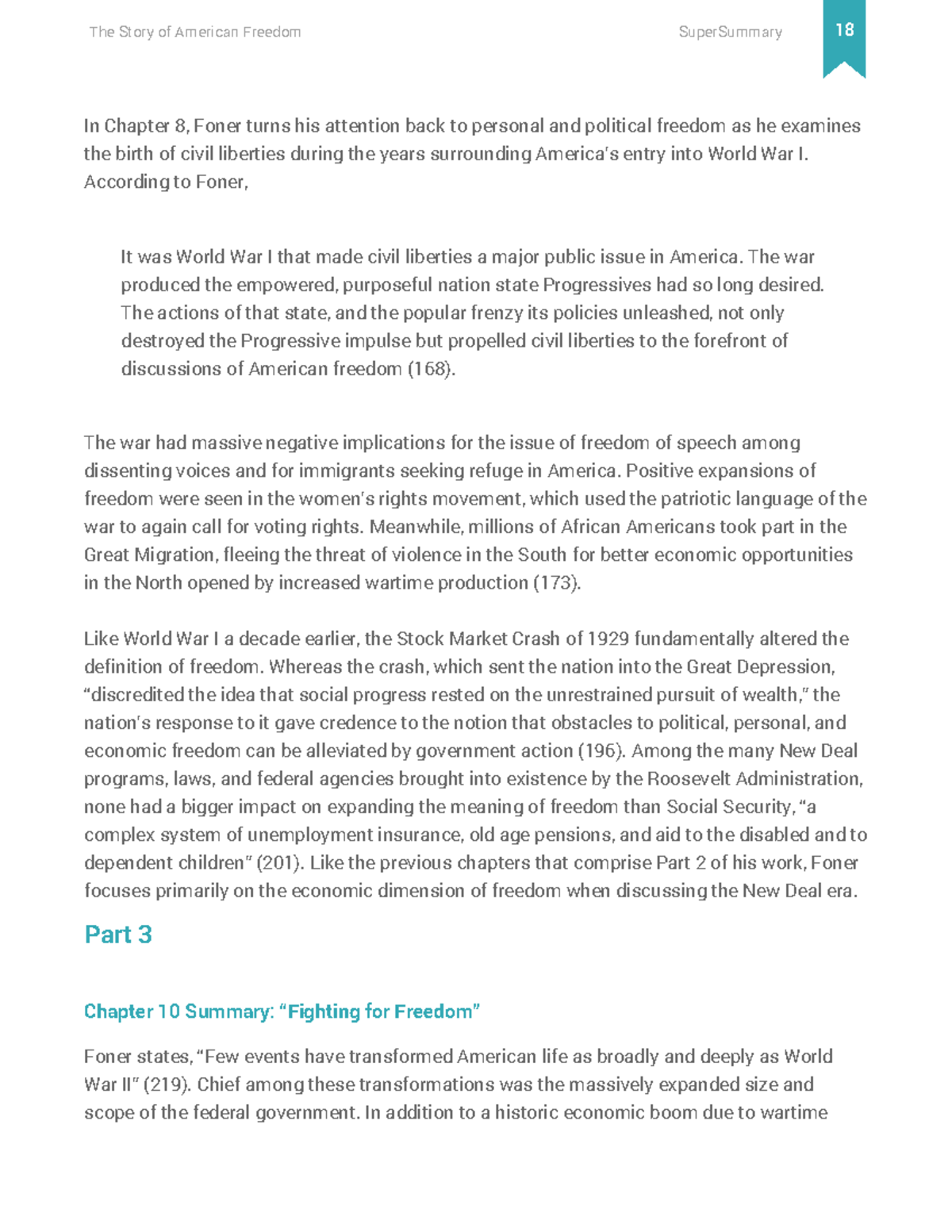 The story of american freedom super summary study guide 2 19 in