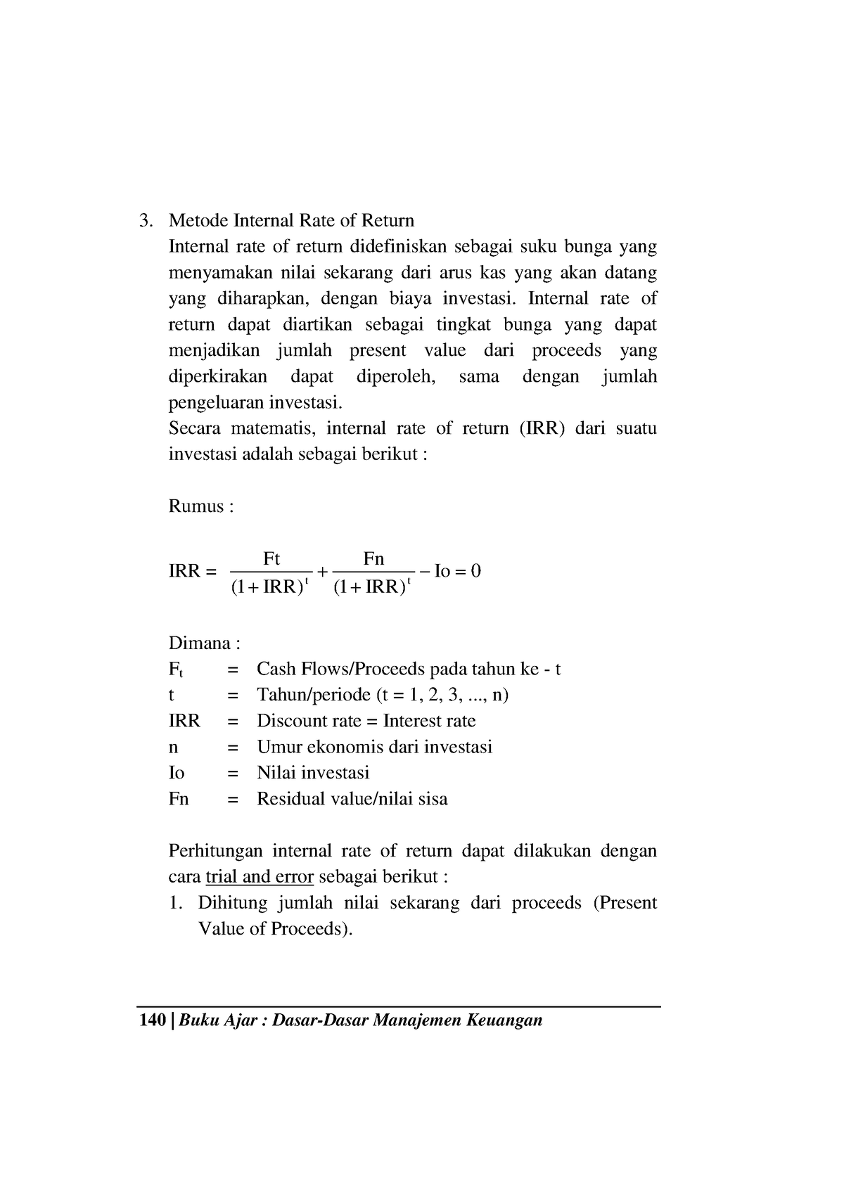 Buku Dasar Dasar Manajemen Keuangan 49 140 Buku Ajar Dasar Dasar Manajemen Keuangan Metode 8042