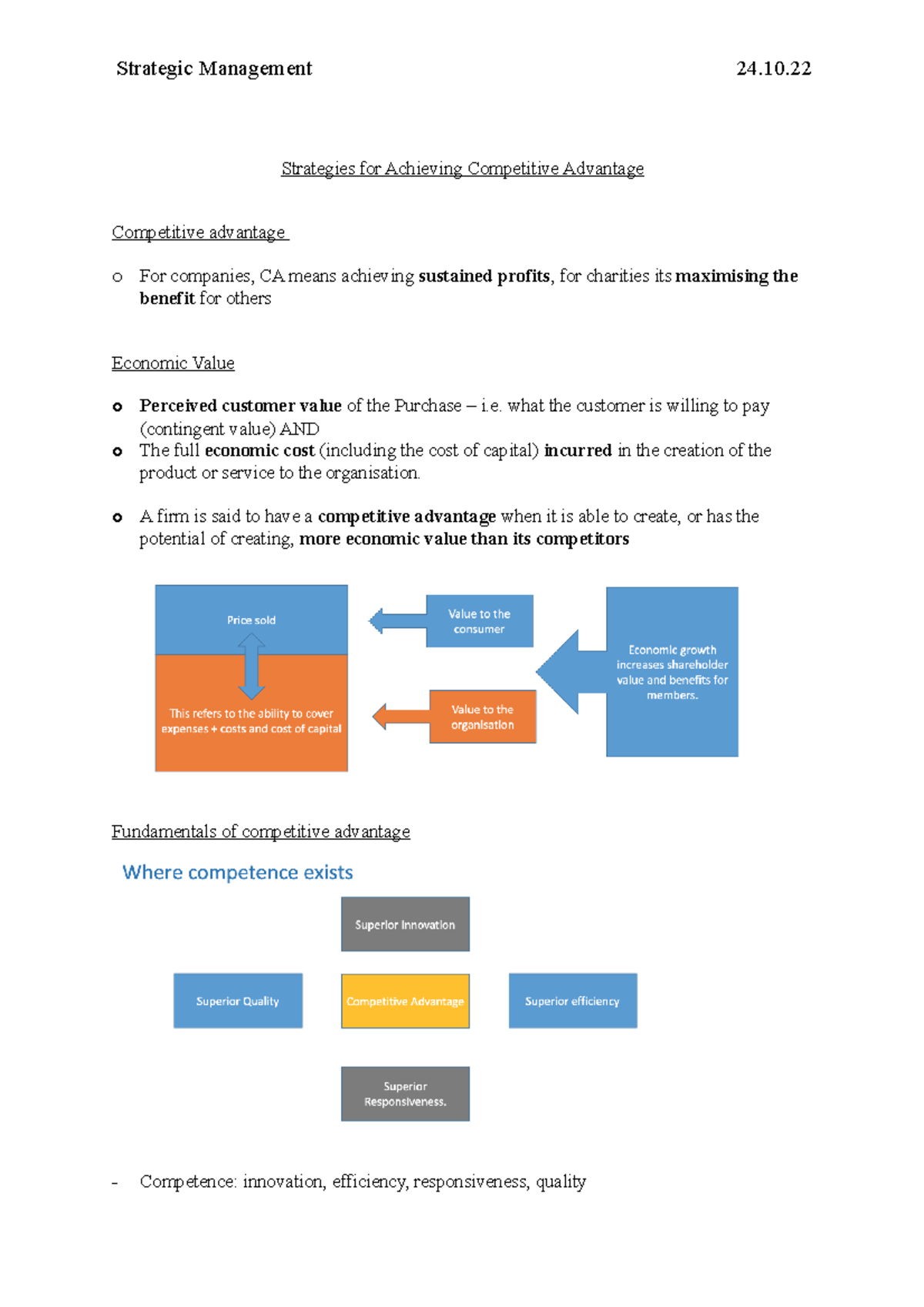 Strategies For Achieving Competitive Advantage - 24 - Strategies For ...