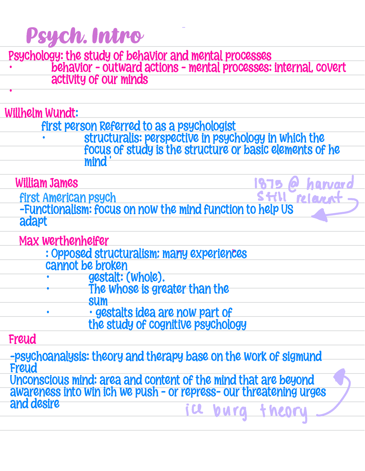 General Psych Intro - Psych. Intro Psychology: The Study Of Behavior ...