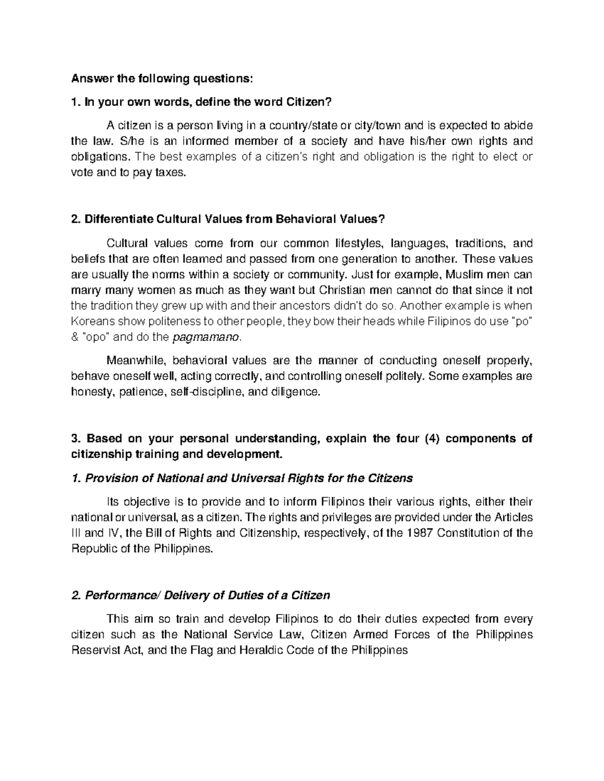 national citizenship essay