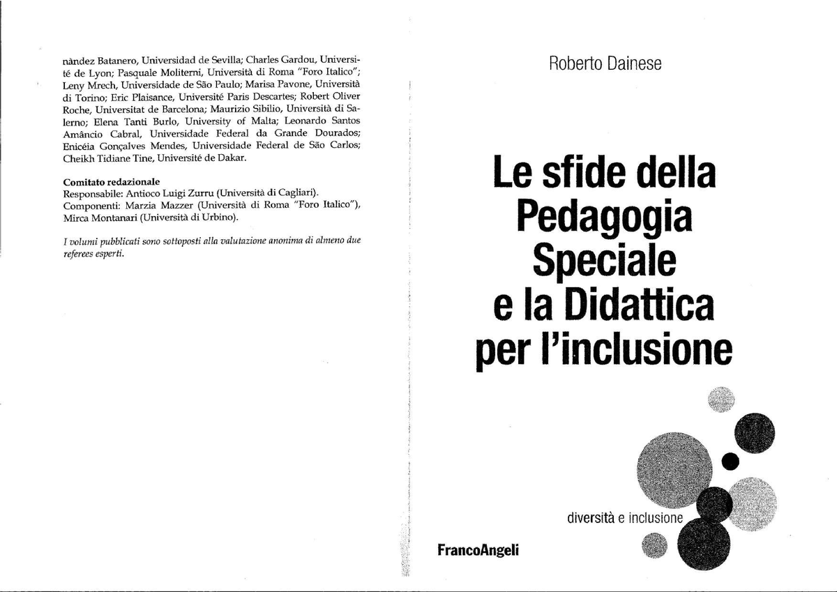 Dainese - Le Sfide Della Pedagogia Speciale E La Didattica Per L ...