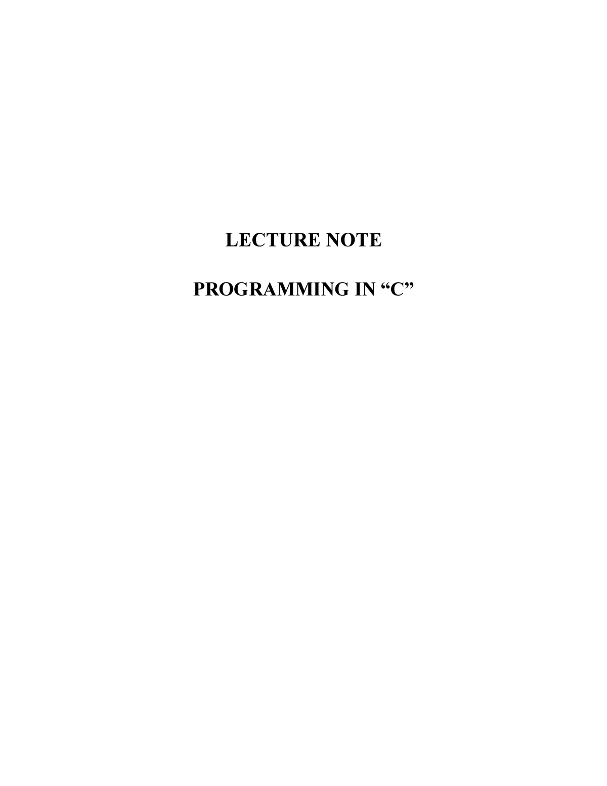 c-programming-notes-lecture-note-programming-in-c-syllabus-module