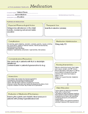 Acetaminophen Medication - RNSG 1343 - Studocu