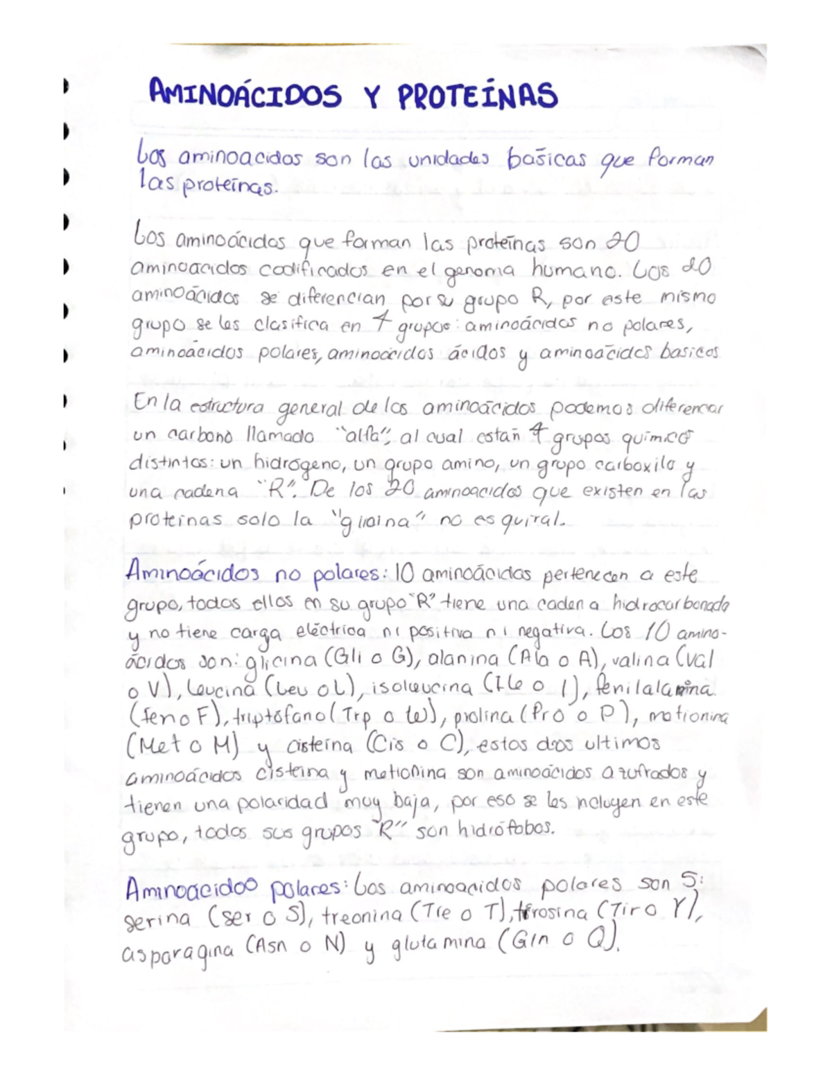 Documentos escaneados - AMINOÁCIDOS Y PROTEINAS Los aminoacidas son las ...