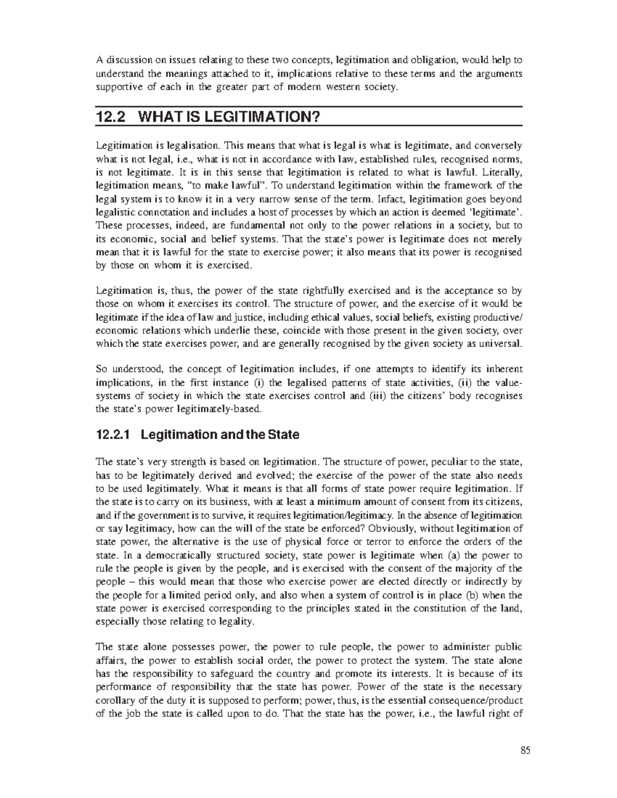 Political science 5 - A discussion on issues relating to these two ...
