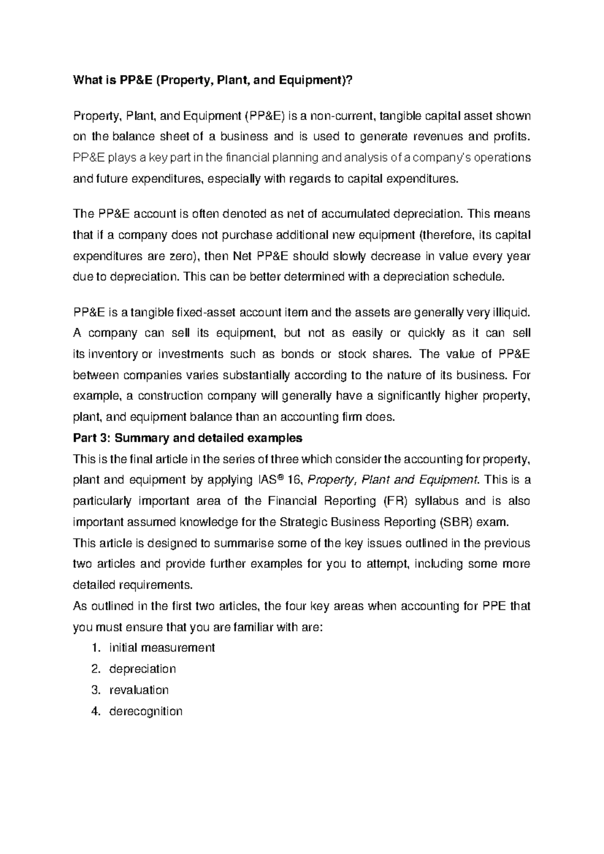 PPE - Plant property and equipment notes - What is PP&E (Property ...