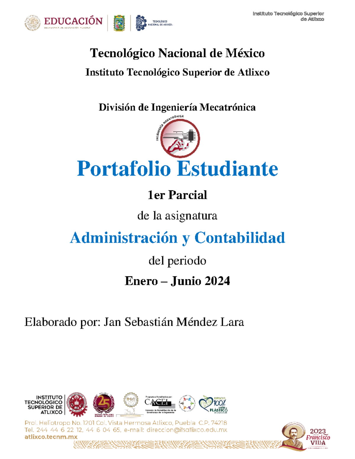 Ay C Portafolio 01 JSML - rqñ{jiwr'vmp2 - Física general - de Atlixco ...