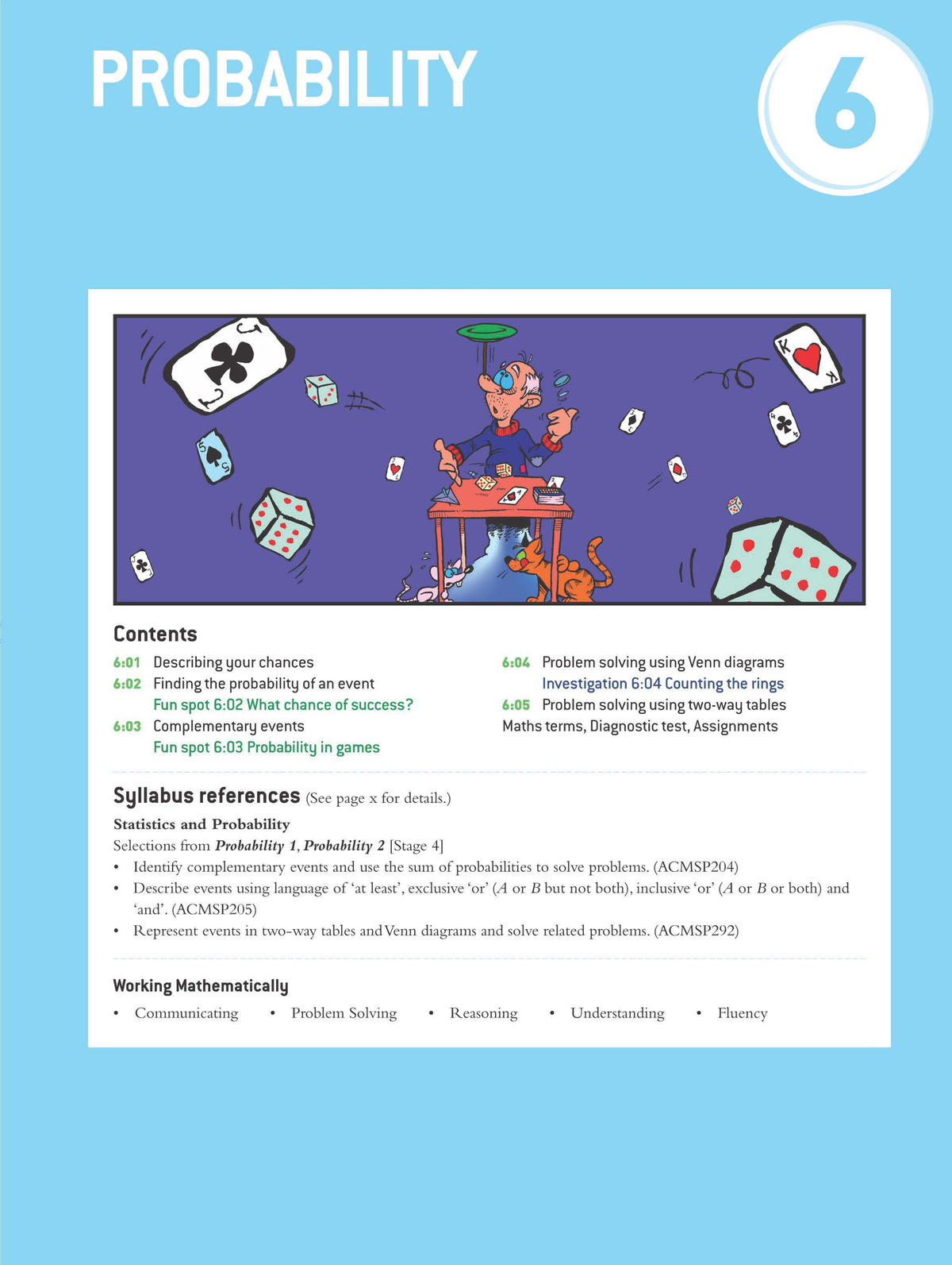 Ch 6 Probability (Yr 8 Text + SOL) - • • • • • • • Contents 6:01 ...