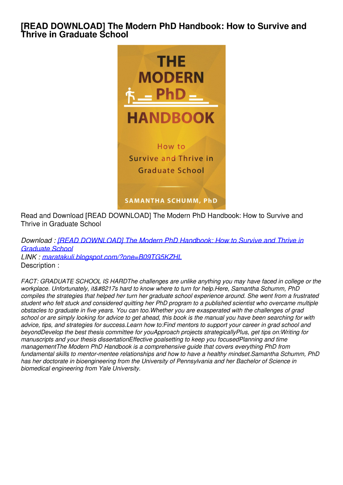 phd handbook tcd