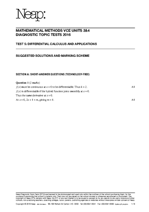 Maths Methods Units 3&4 Formula Sheet - MATHEMATICAL METHODS VCE UNITS ...