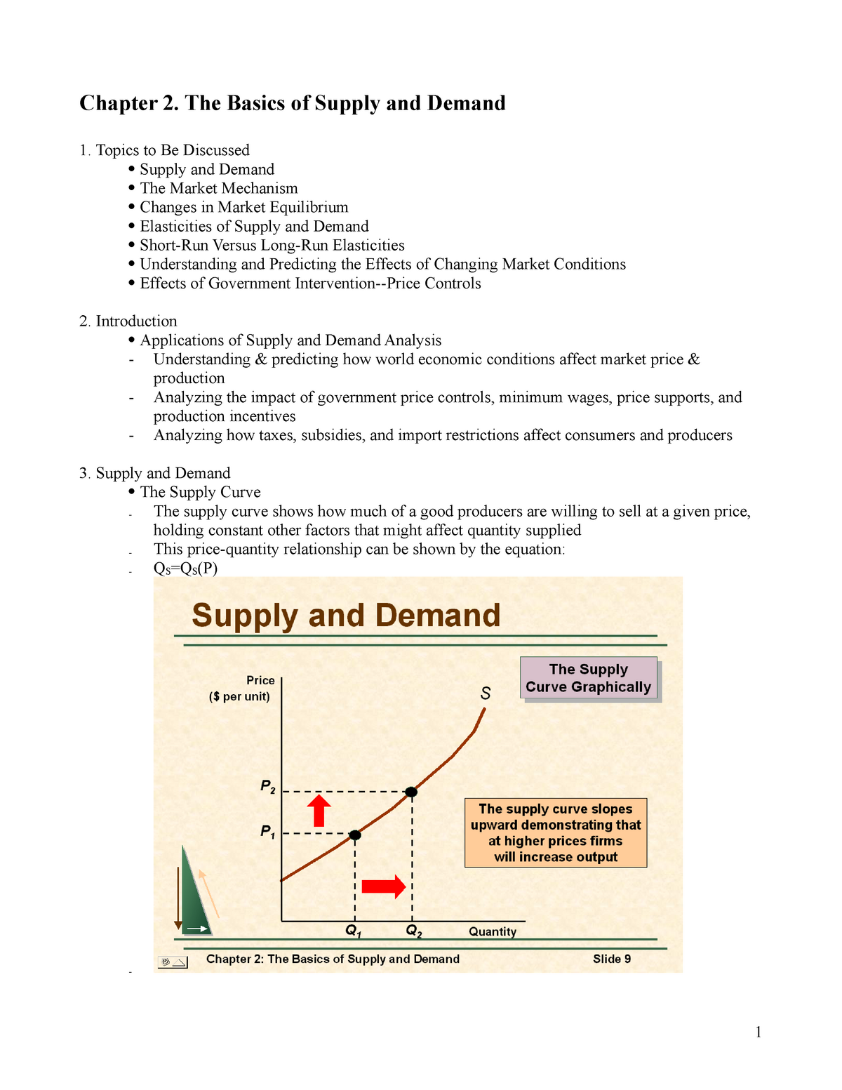 Chapter 2. The Basics Of Supply And Demand - Chapter 2. The Basics Of ...