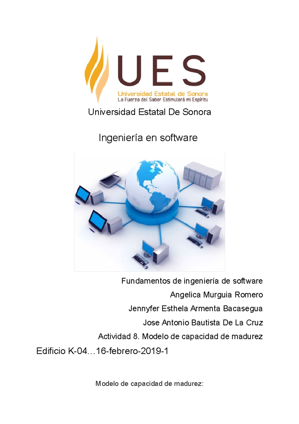 Actividad  de capacidad de madurez - Universidad Estatal De Sonora  Ingeniería en software - Studocu