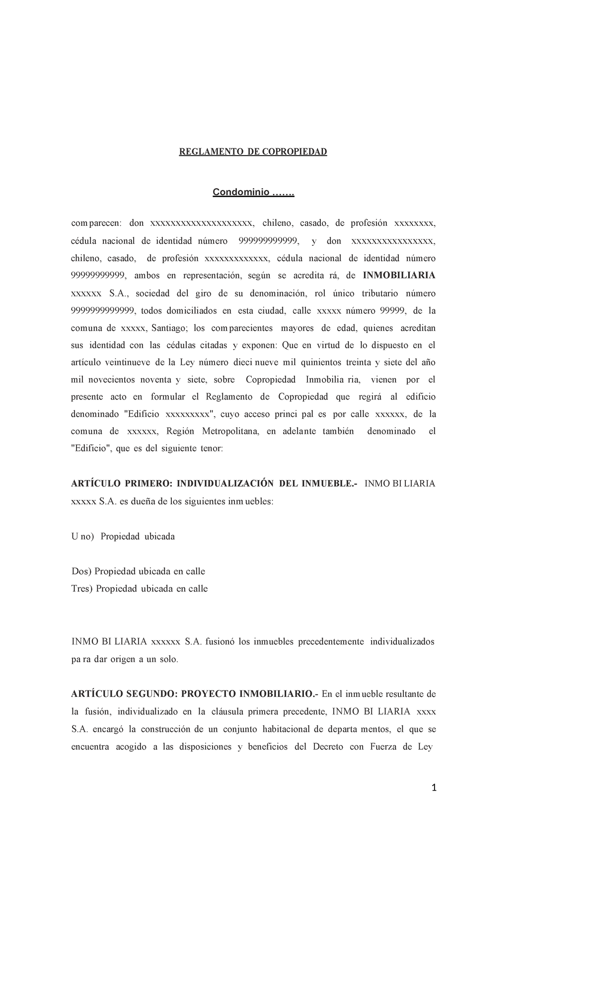 Reglamento Copropiedad Sugerido Reglamento De Copropiedad Condominio Com Parecen Don