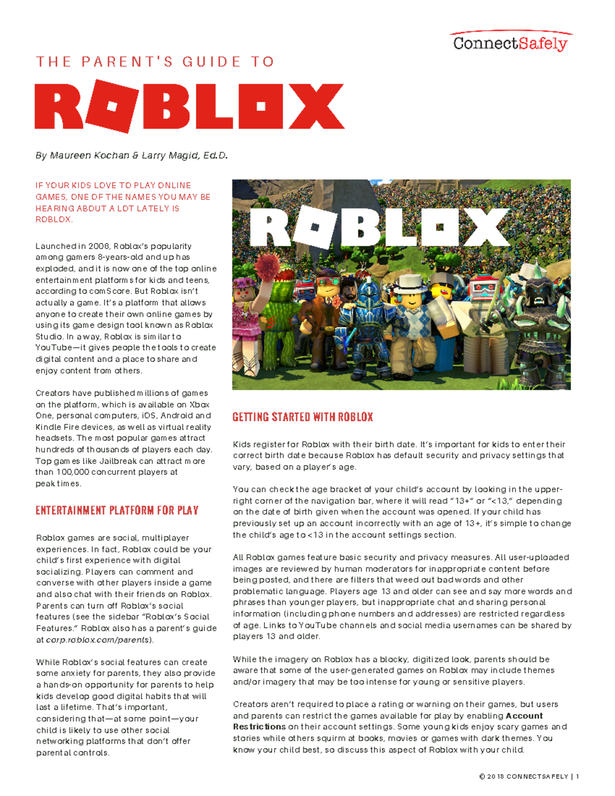 Roblox Connect Safely Parents Guide V2 - Launched In 2006, Roblox’s ...