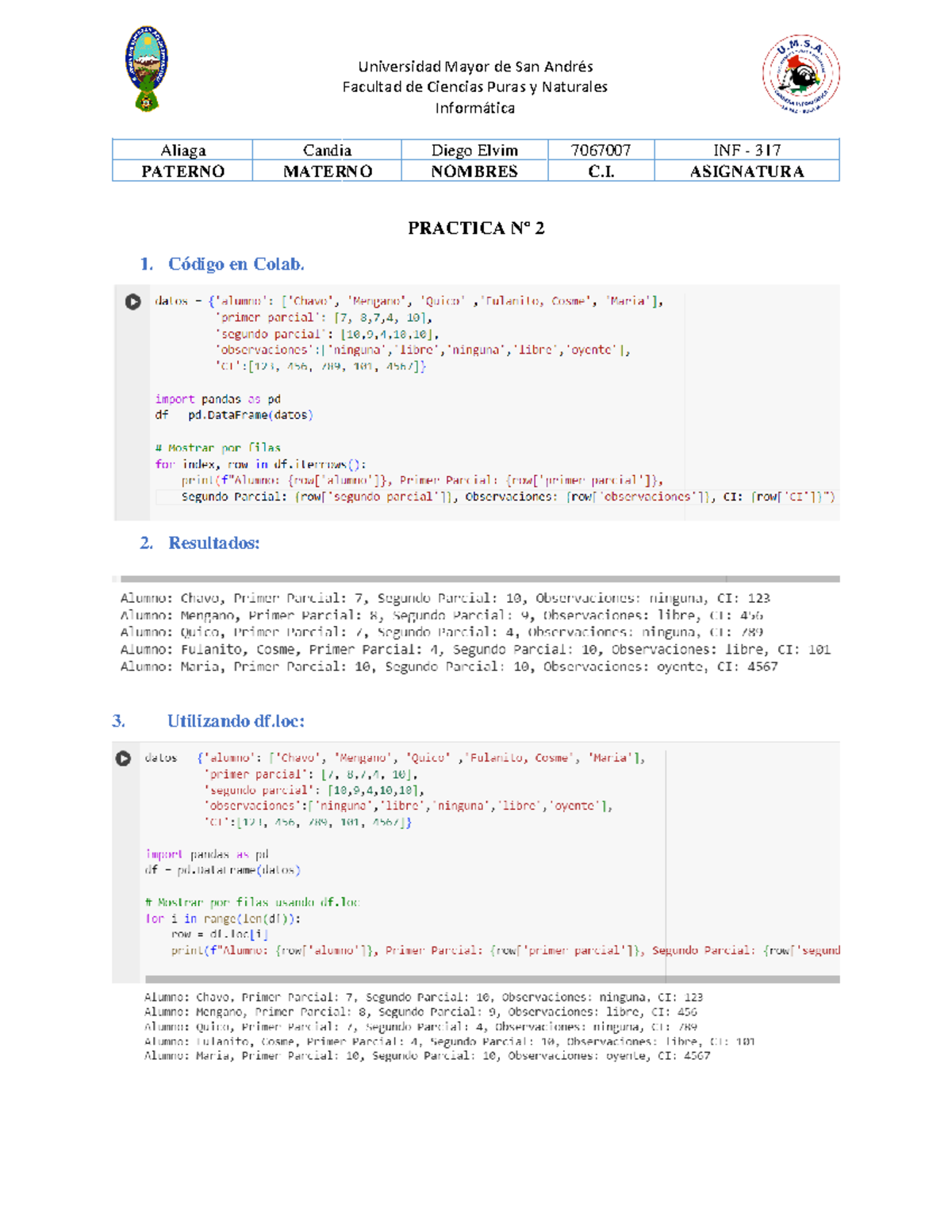 Practica 2 Diego. E. Aliaga Candia - Mathematica - Universidad Mayor de ...