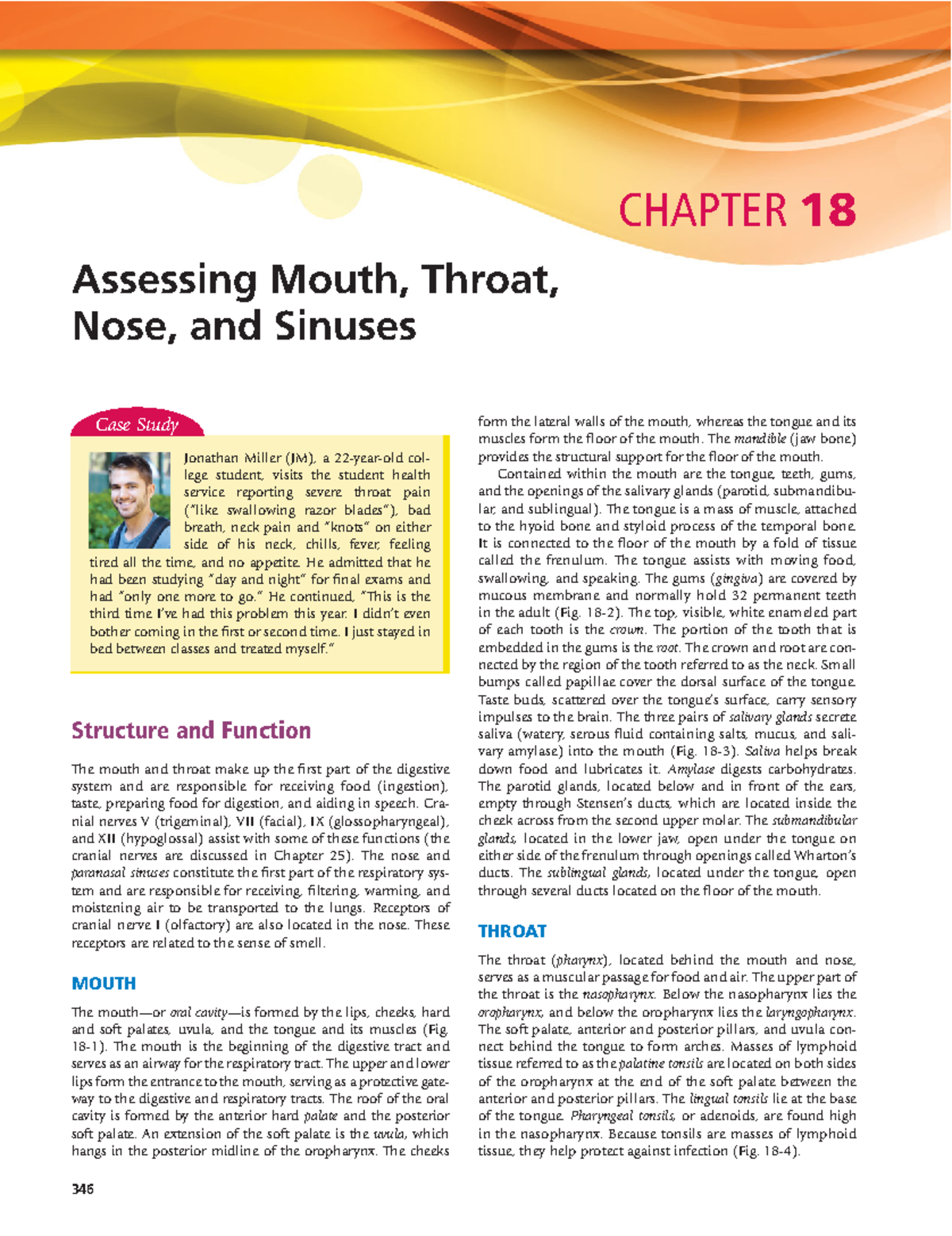 Assessing Mouth, Throat, Nose and Sinuses - ####### 346 CHAPTER 18 ...