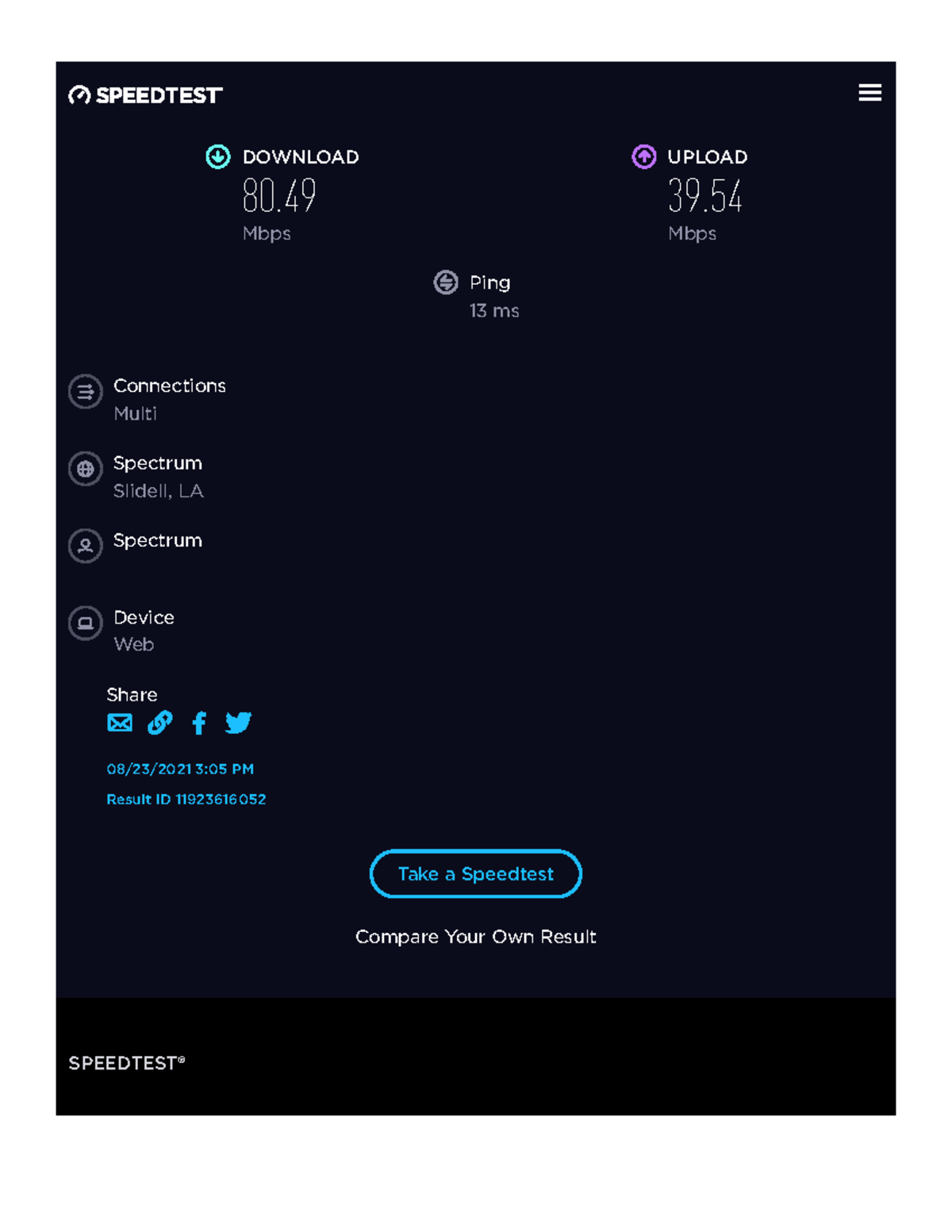 Speedtest by Ookla The Global Broadband Speed Test DOWNLOAD 80