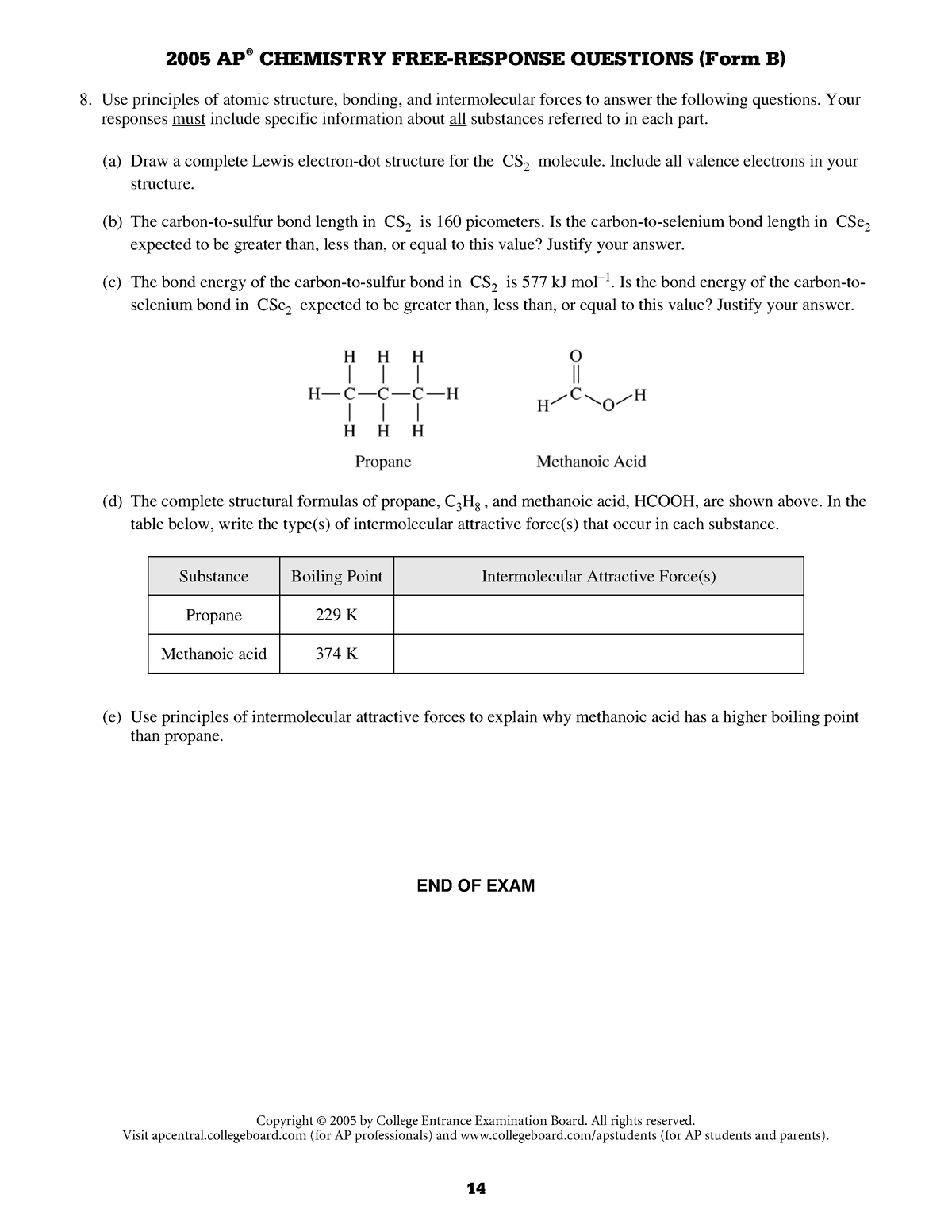FRQ Notebook Number 1 FRQ Notebook Number 1 2005 AP ® CHEMISTRY FREE