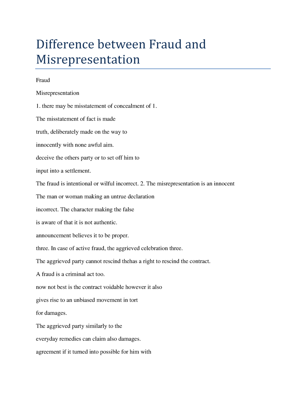 Difference Between Fraud And Misrepresentation Difference Between   Thumb 1200 1553 