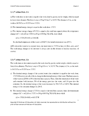 Svnas 8e ISM Chapter 07 - Chemical Engineering Thermodynamics Practice ...