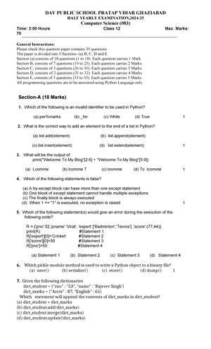 Lecture plan stack, text file, binary file , csv file - CLASS:XII ...