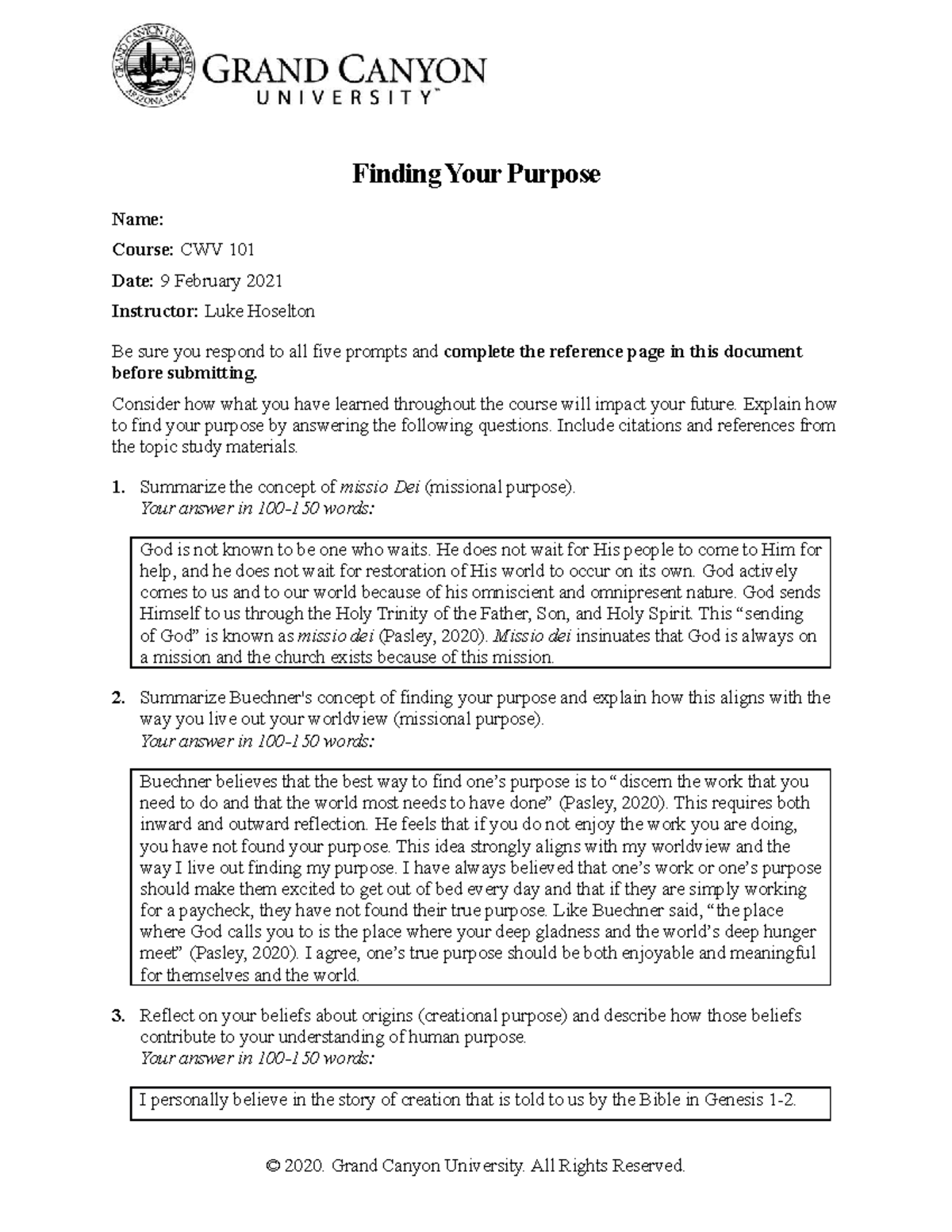 Finding Your Purpose Cwv 101 - dzd4eeo