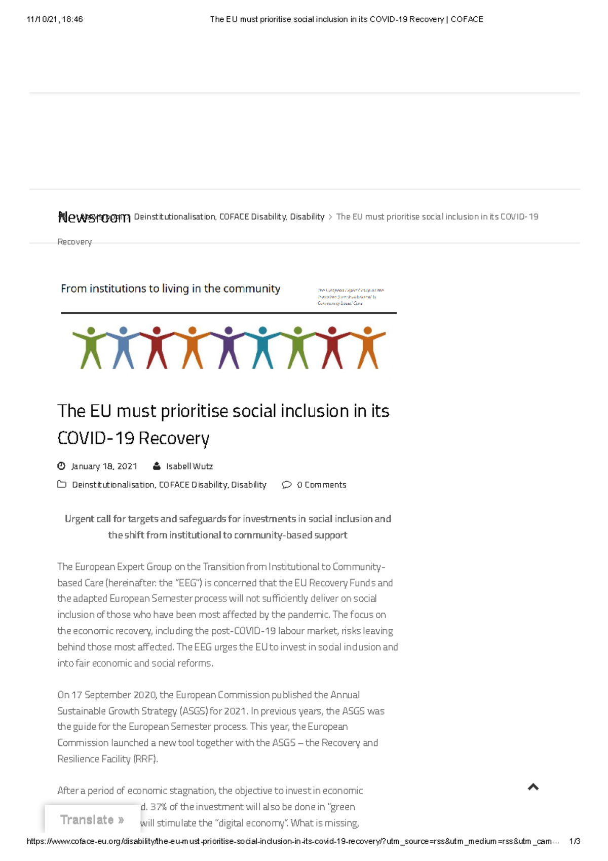 The EU must prioritise social inclusion in its Covid-19 Recovery Coface ...