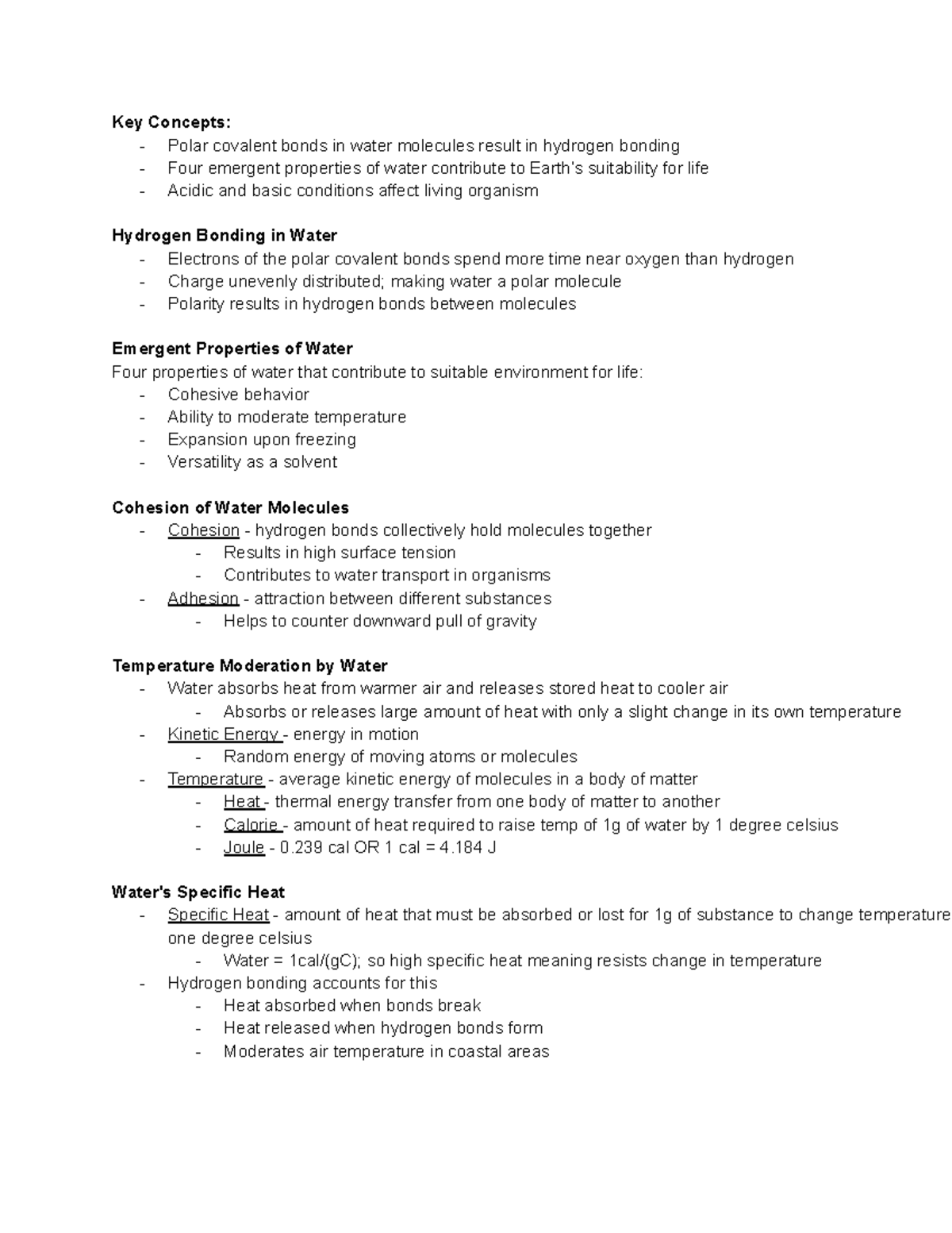 Biology Chapter 3 