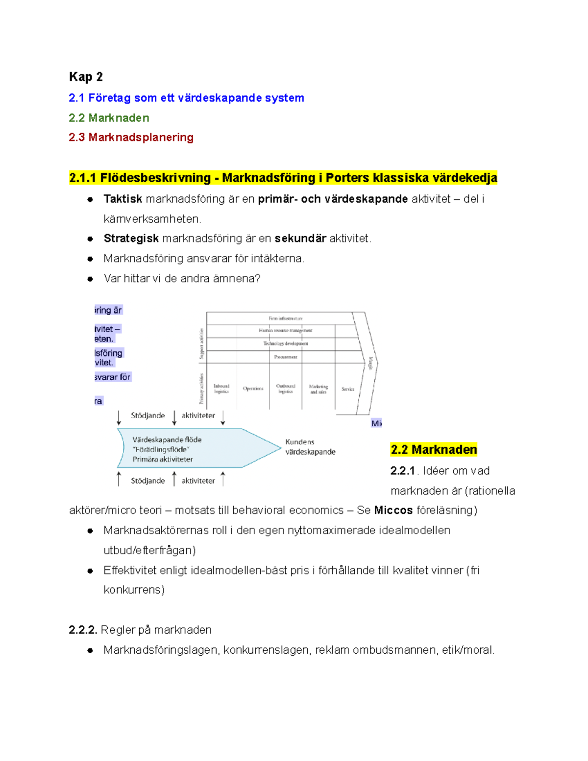 Marknadsföring Kap 2 - Marknadsöring FEKA90 Kapitel 2 - Kap 2 2 Företag ...