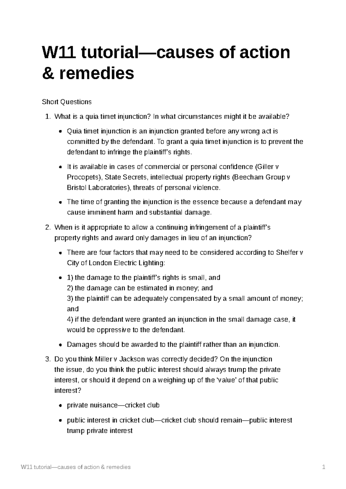 w11-tutorial-causes-of-action-remedies-w11-tutorial-causes-of-action