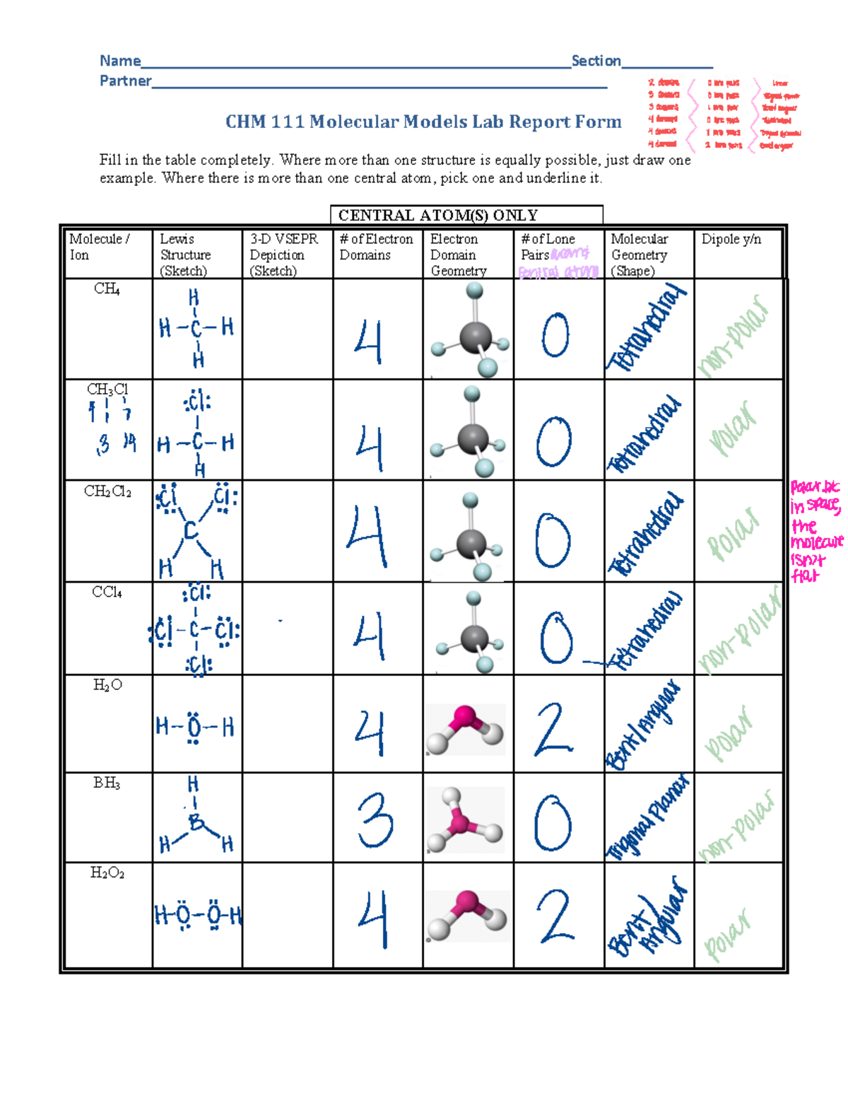 111Lab Molecular Models RF+v2021 Studocu