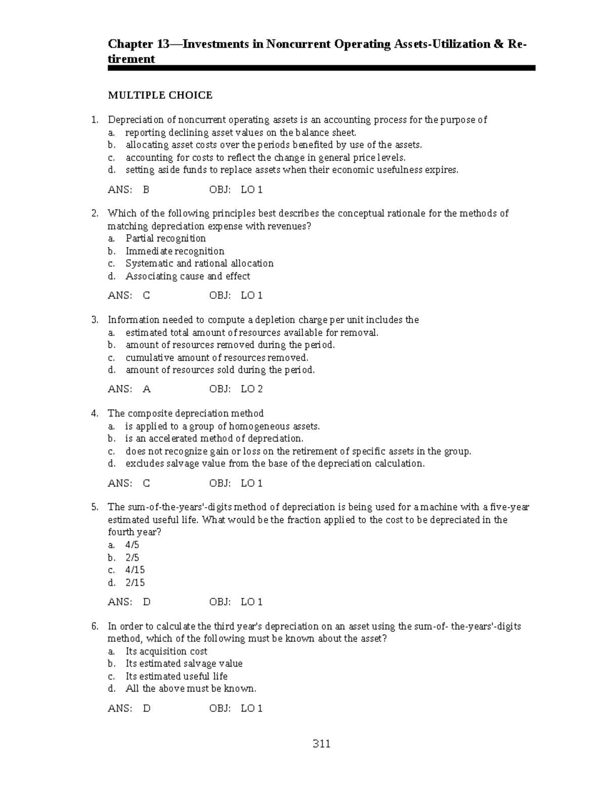 Financial Accounting Chapter 13 - Chapter 13—Investments in Noncurrent ...